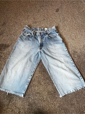 Lucky Brand Blue High-Rise Capris